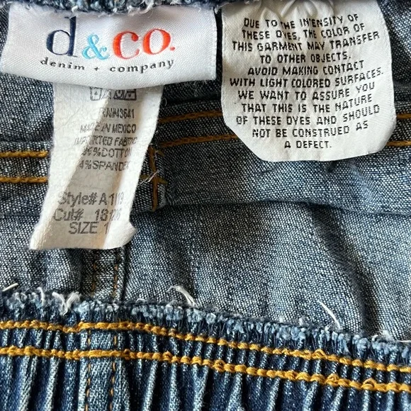 Denim & Co Women's Plus Size Easy Stretch Pull-On Jeans Pants Denim Blue Sz 1X - Picture 4 of 6